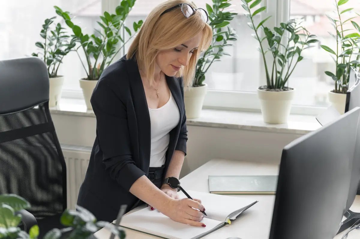 Empowered business woman at the office